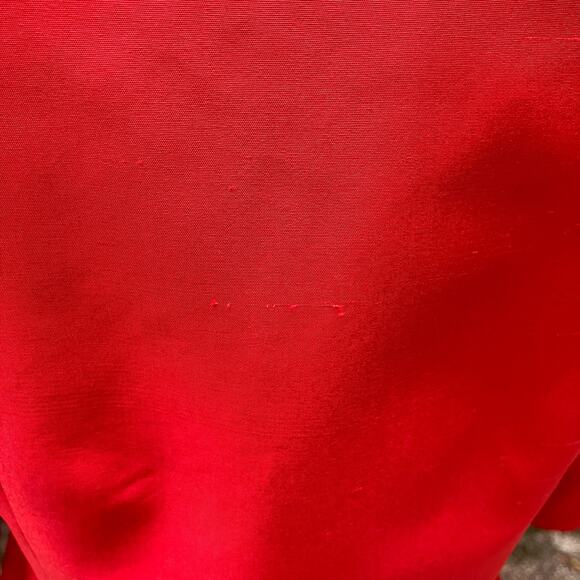 Adrianna Papell Jacket Blazer Sz 8 Red Silk Buttons Half Sleeve Classy Holiday - Picture 14 of 15